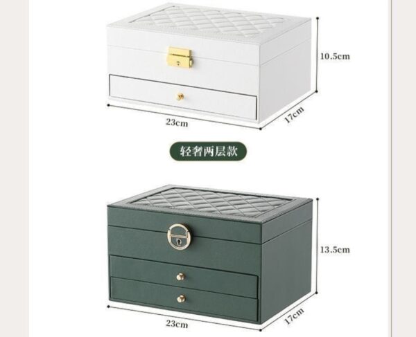 Luxe 3 Layer Jewelry Box, Jewelry Holder Organizer - Image 3