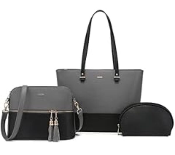 3 piece bags For Women, Large bag with medium shoulder bag and wallet Available in 8 Colors. - Image 7