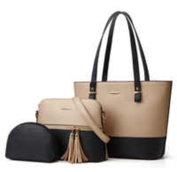 3 piece bags For Women, Large bag with medium shoulder bag and wallet Available in 8 Colors. - Image 8