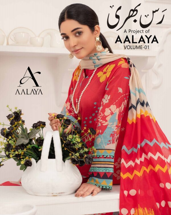 RAS BHARI VOL -01 BY AALAYA Lawn (Un Stitched) 3 Piece 2025 collection - Image 11