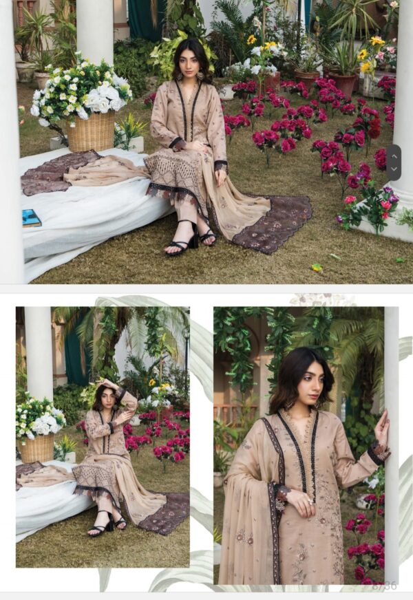 Palwasha by Areeba Arts Vol # 07 Rimsha By Palwasha  Lawn (Un Stitched) 3piece 2025 collection - Image 7