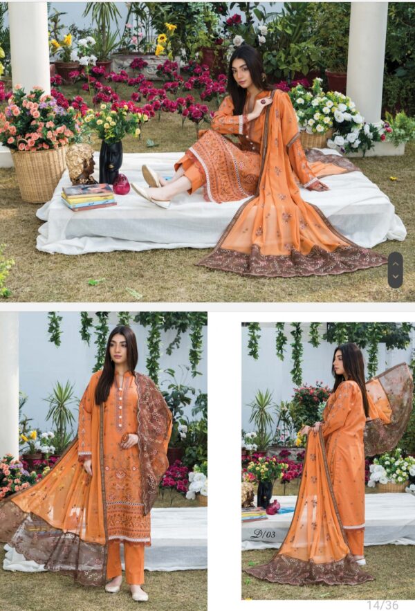 Palwasha by Areeba Arts Vol # 07 Rimsha By Palwasha  Lawn (Un Stitched) 3piece 2025 collection - Image 8