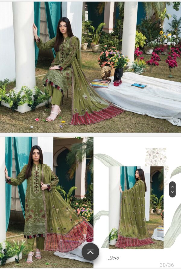 Palwasha by Areeba Arts Vol # 07 Rimsha By Palwasha  Lawn (Un Stitched) 3piece 2025 collection - Image 6