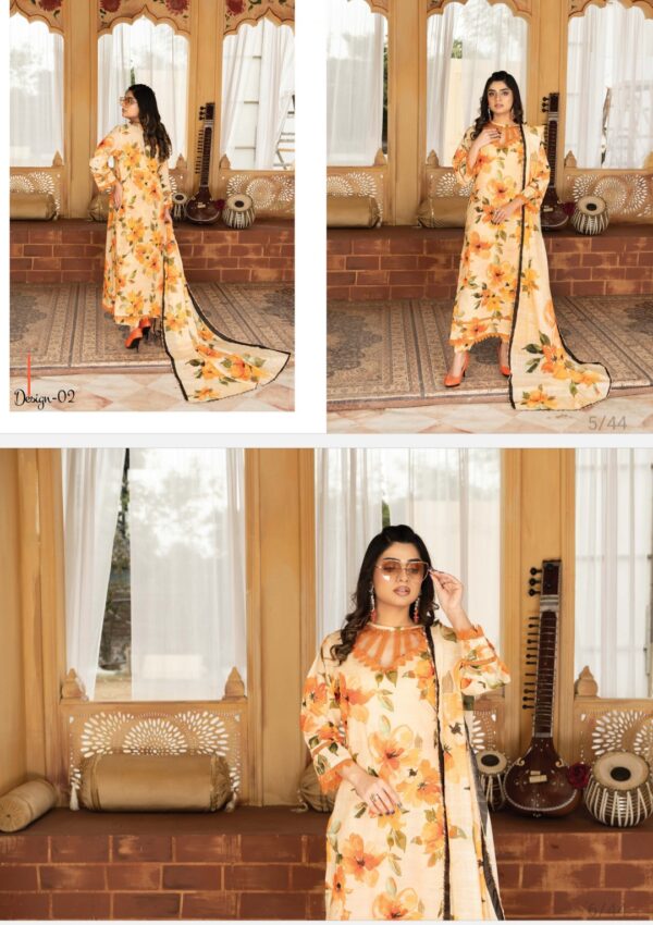 Palwasha by Areeba Arts Vol # 21 Signature By Palwasha 3 piece unstitch 2025 collection - Image 9