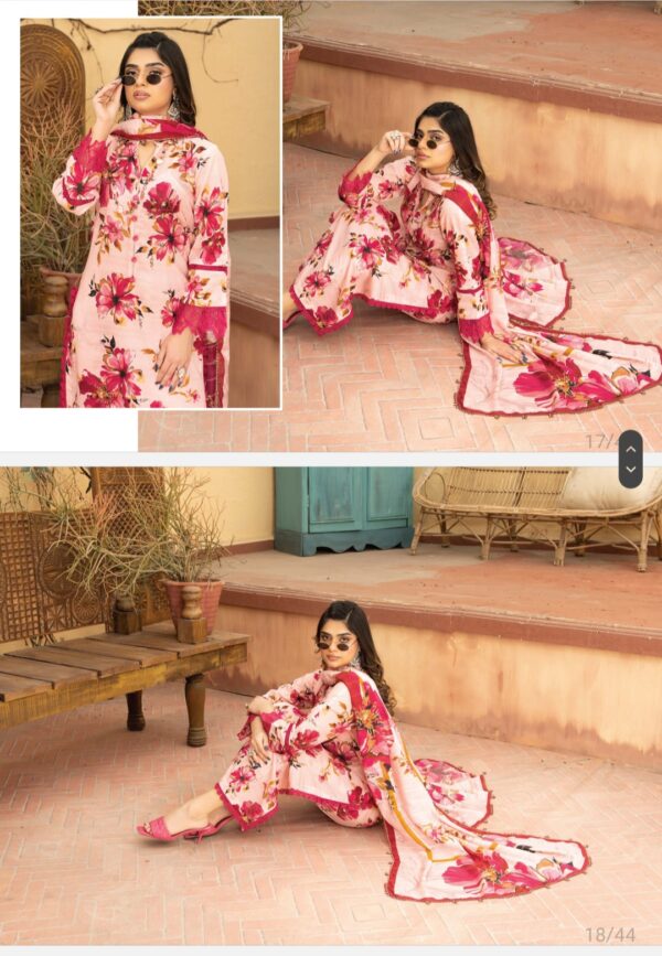 Palwasha by Areeba Arts Vol # 21 Signature By Palwasha 3 piece unstitch 2025 collection - Image 3