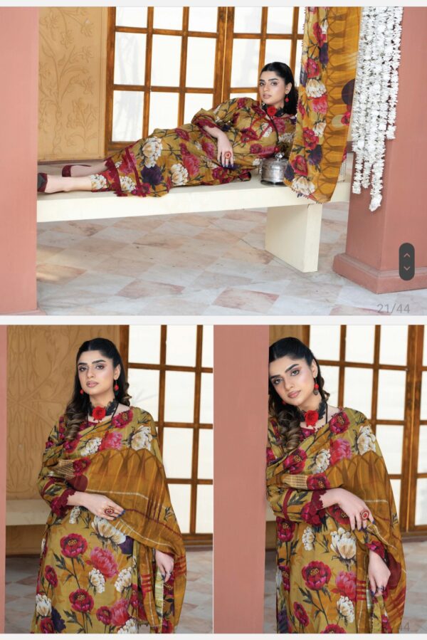 Palwasha by Areeba Arts Vol # 21 Signature By Palwasha 3 piece unstitch 2025 collection - Image 6