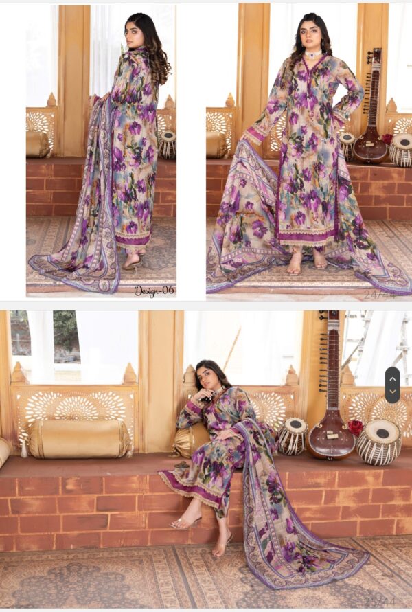 Palwasha by Areeba Arts Vol # 21 Signature By Palwasha 3 piece unstitch 2025 collection - Image 8