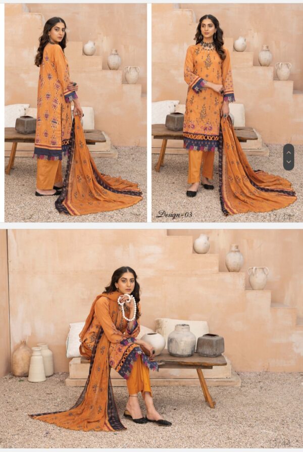 Palwasha by Areeba Arts Vol # 05 Rimsha By Palwasha  3 piece lawn unstitch 2025 collection - Image 10