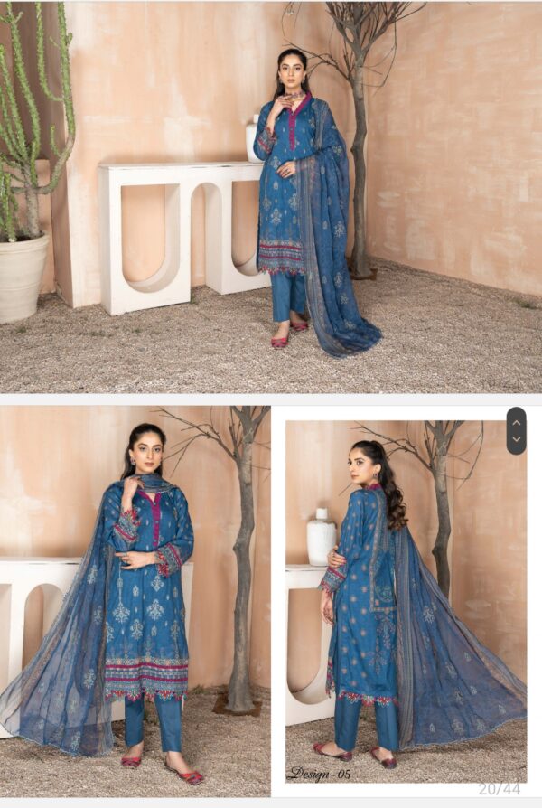 Palwasha by Areeba Arts Vol # 05 Rimsha By Palwasha  3 piece lawn unstitch 2025 collection - Image 7