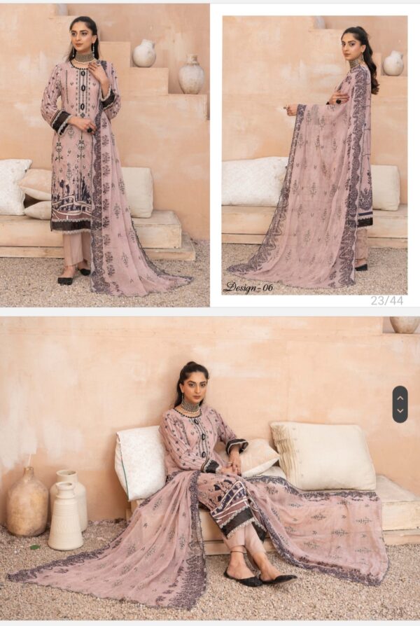 Palwasha by Areeba Arts Vol # 05 Rimsha By Palwasha  3 piece lawn unstitch 2025 collection - Image 9