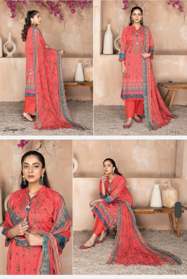 Palwasha by Areeba Arts Vol # 05 Rimsha By Palwasha  3 piece lawn unstitch 2025 collection - Image 2