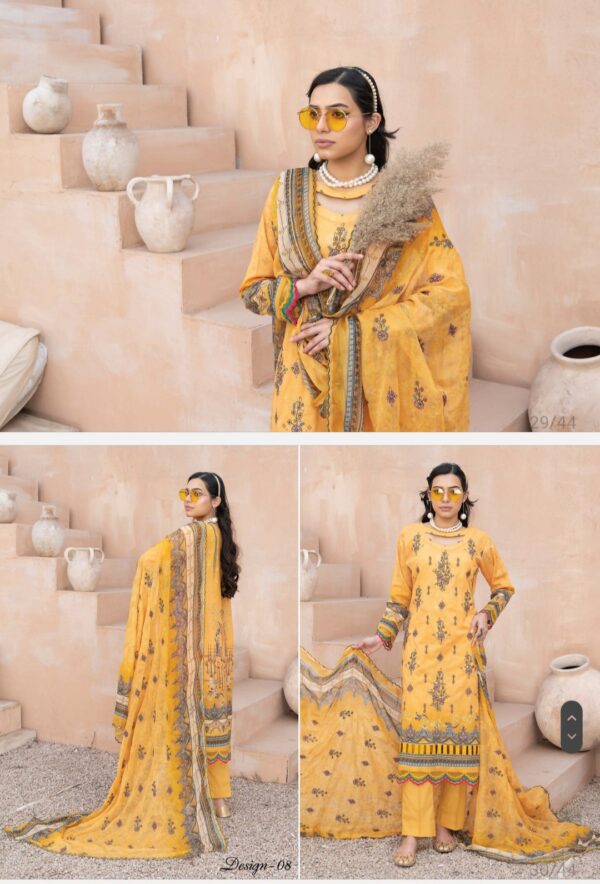 Palwasha by Areeba Arts Vol # 05 Rimsha By Palwasha  3 piece lawn unstitch 2025 collection - Image 8