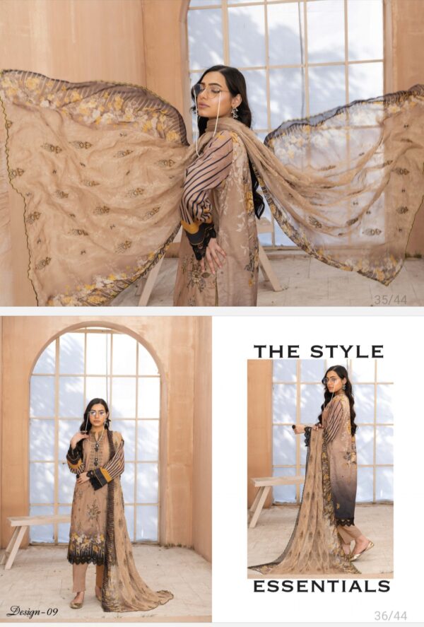 Palwasha by Areeba Arts Vol # 05 Rimsha By Palwasha  3 piece lawn unstitch 2025 collection - Image 5