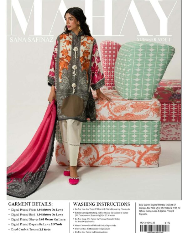 Sana Safinaz Mahay lawn collection volume 14 by brand lover Lawn (Un Stitched) 3piece 2025 collection - Image 4