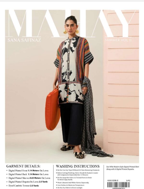 Sana Safinaz Mahay lawn collection volume 14 by brand lover Lawn (Un Stitched) 3piece 2025 collection - Image 2