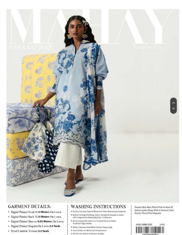 Sana Safinaz Mahay lawn collection volume 14 by brand lover Lawn (Un Stitched) 3piece 2025 collection - Image 5