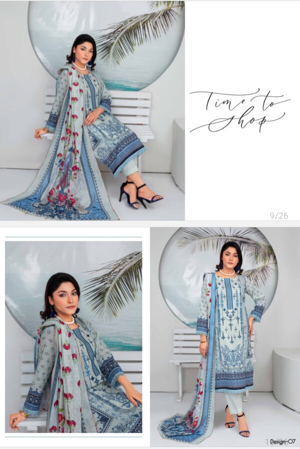 Muskan by Fiza Noor vol 2 Digital Embroidered lawn suit 3 piece unstitched new collection 2025 - Image 5