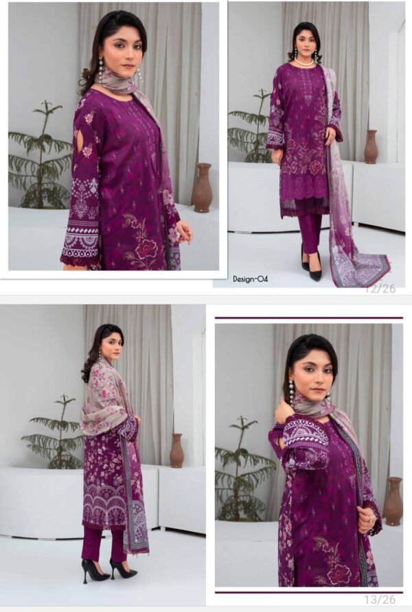 Muskan by Fiza Noor vol 2 Digital Embroidered lawn suit 3 piece unstitched new collection 2025 - Image 2