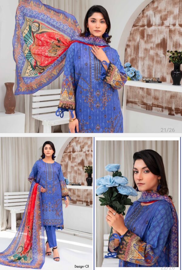 Muskan by Fiza Noor vol 2 Digital Embroidered lawn suit 3 piece unstitched new collection 2025 - Image 9