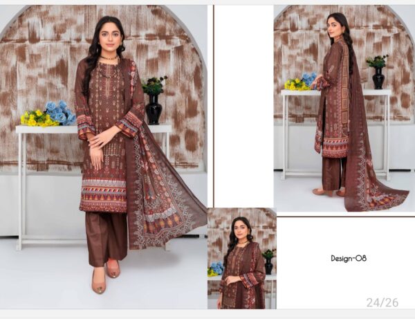 Muskan by Fiza Noor vol 2 Digital Embroidered lawn suit 3 piece unstitched new collection 2025 - Image 7