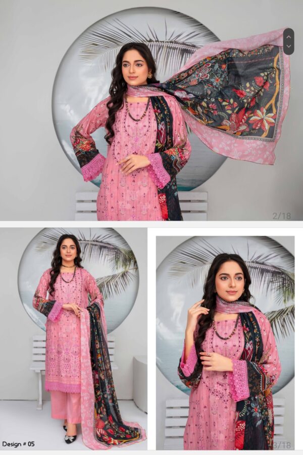 Muskan by Fiza Noor vol 1 Digital Embroidered lawn suit 3 piece unstitched new collection 2025 - Image 3