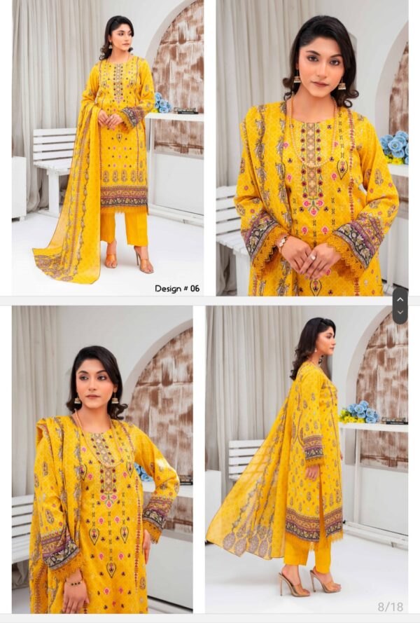 Muskan by Fiza Noor vol 1 Digital Embroidered lawn suit 3 piece unstitched new collection 2025 - Image 6
