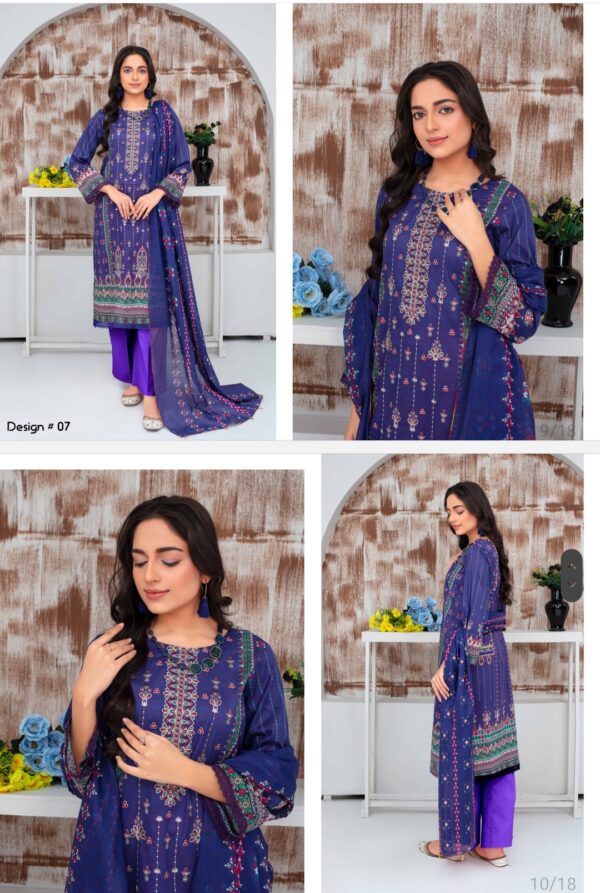 Muskan by Fiza Noor vol 1 Digital Embroidered lawn suit 3 piece unstitched new collection 2025 - Image 7