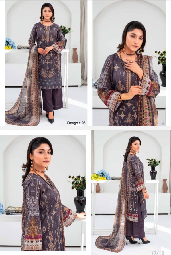 Muskan by Fiza Noor vol 1 Digital Embroidered lawn suit 3 piece unstitched new collection 2025 - Image 8