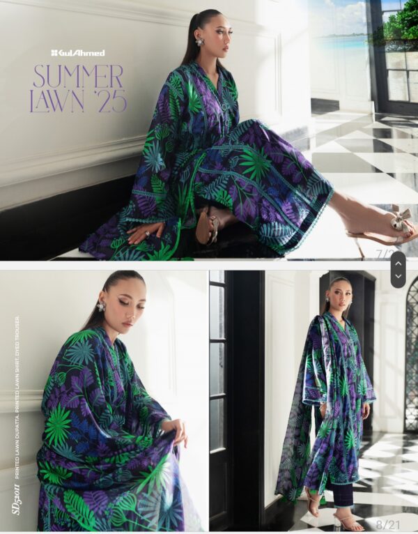 Gul Ahmad lawn 3 piece unstitched summer Amore New collection 2025 by Brand's Lover - Image 8