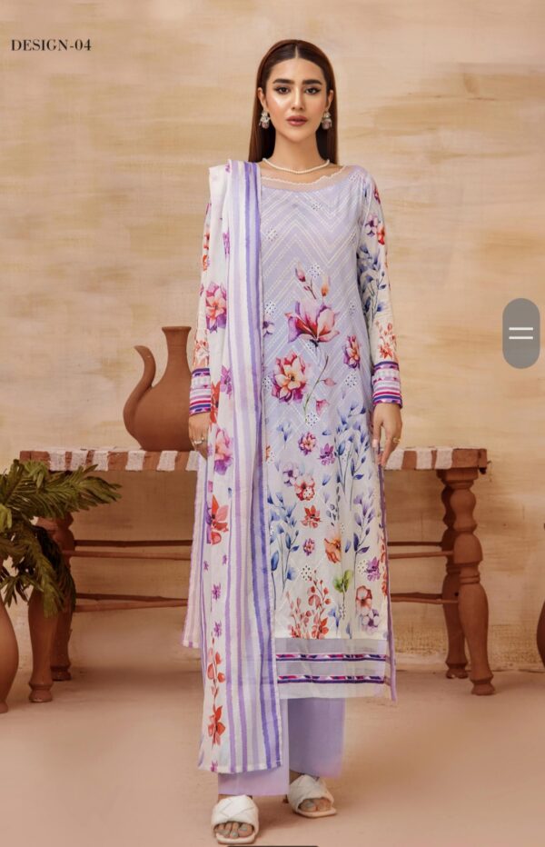 SPLENDOR BY GULLJEE LAWN 3 PIECE UNSTTICHED SUIT BY BRAND'S LOVER  2025 NEW COLLECTION - Image 3