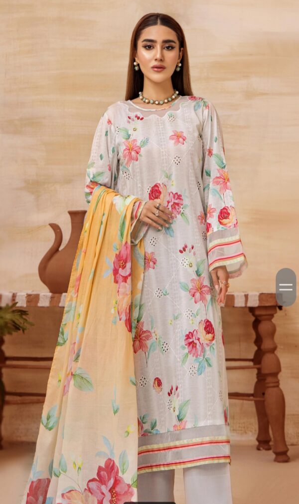 SPLENDOR BY GULLJEE LAWN 3 PIECE UNSTTICHED SUIT BY BRAND'S LOVER  2025 NEW COLLECTION - Image 4