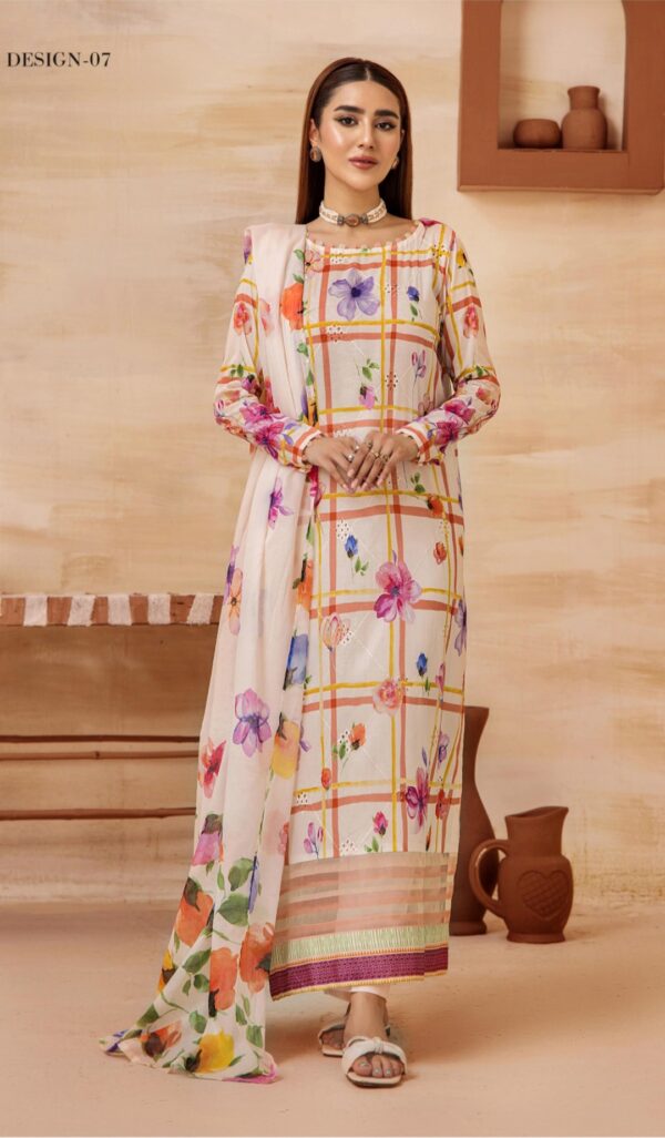 SPLENDOR BY GULLJEE LAWN 3 PIECE UNSTTICHED SUIT BY BRAND'S LOVER  2025 NEW COLLECTION - Image 6