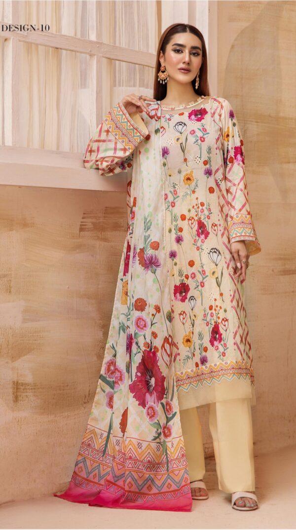 SPLENDOR BY GULLJEE LAWN 3 PIECE UNSTTICHED SUIT BY BRAND'S LOVER  2025 NEW COLLECTION - Image 13
