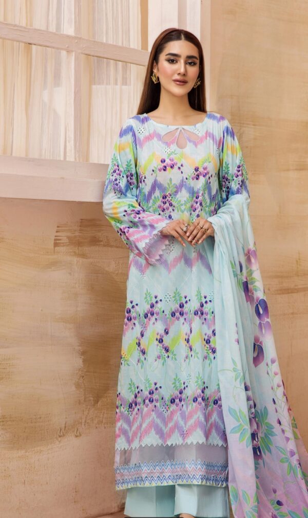 SPLENDOR BY GULLJEE LAWN 3 PIECE UNSTTICHED SUIT BY BRAND'S LOVER  2025 NEW COLLECTION - Image 11