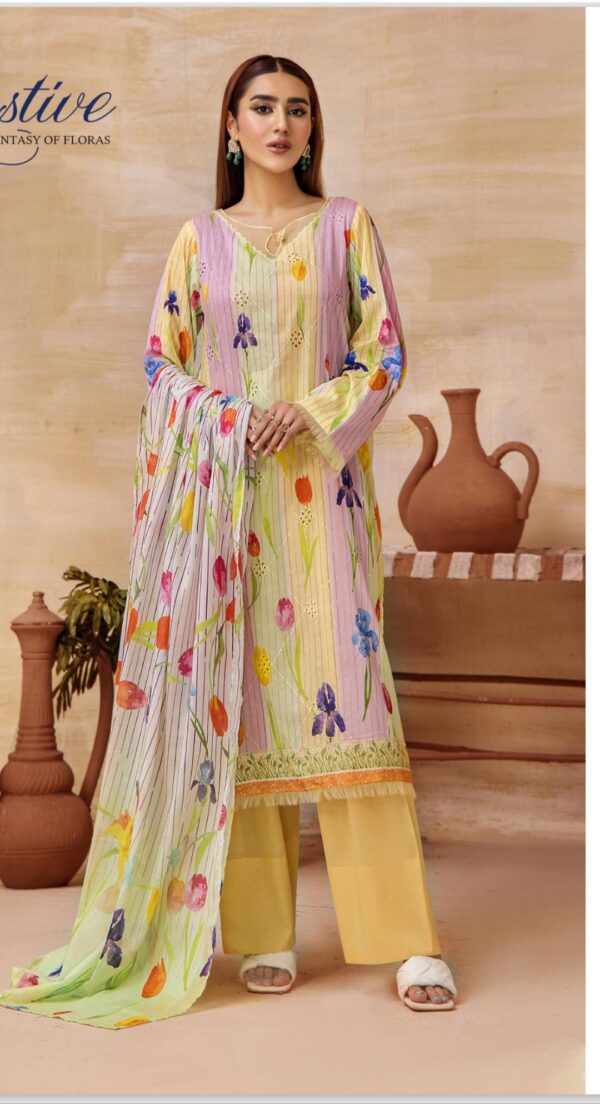 SPLENDOR BY GULLJEE LAWN 3 PIECE UNSTTICHED SUIT BY BRAND'S LOVER  2025 NEW COLLECTION - Image 8