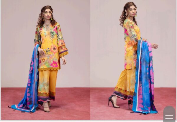 PARIZAD PREMIUM LAWN COLLECTION BY PALTAR LAWN 3 PIECE UNSTTICHED SUIT NEW COLLECTION 2025 - Image 9