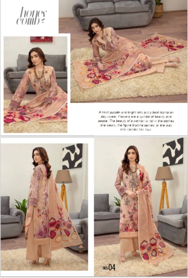 ROSA BY ZARA MEER VOLUME 202 UNSTITCHED 3 PIECE LAWN SUIT NEW COLLECTION 2025 - Image 9