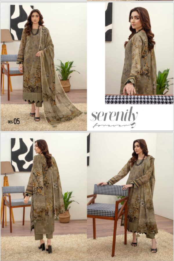 ROSA BY ZARA MEER VOLUME 202 UNSTITCHED 3 PIECE LAWN SUIT NEW COLLECTION 2025 - Image 7