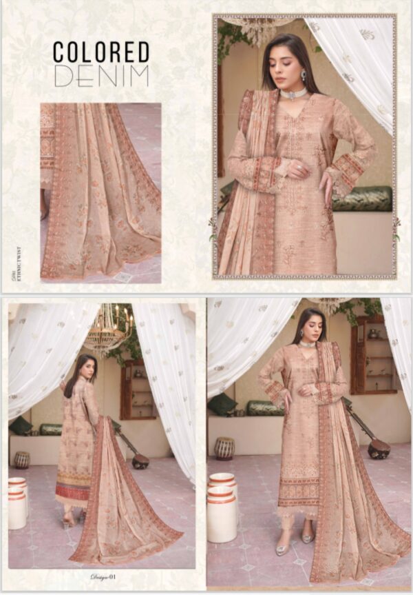 NOOR-E-NISWAN VOL#52 PREMIUM LAWN COLLECTION UNSTITICH 3PC SUIT NEW COLLECTION 2025 - Image 8