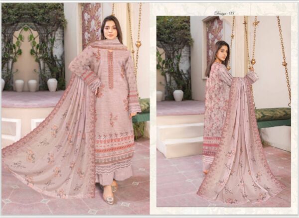 NOOR-E-NISWAN VOL#52 PREMIUM LAWN COLLECTION UNSTITICH 3PC SUIT NEW COLLECTION 2025 - Image 6