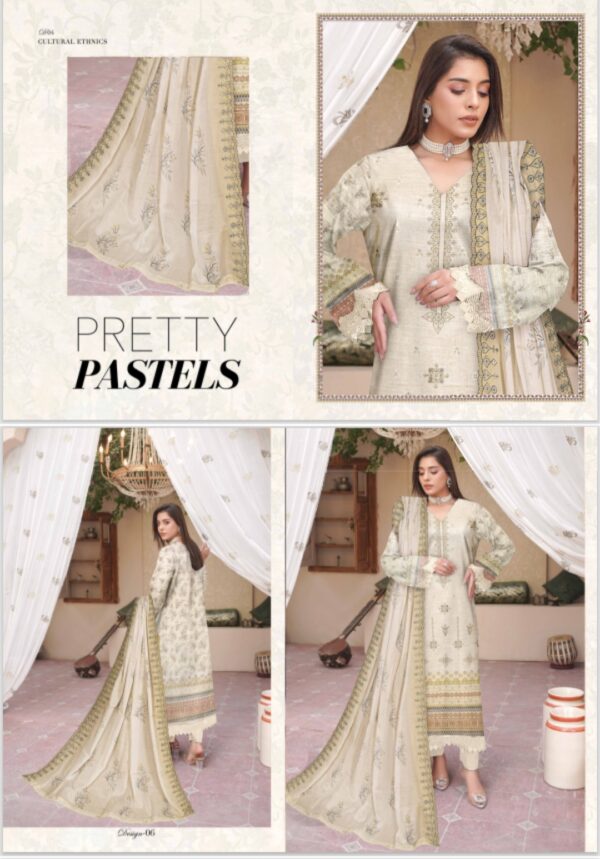 NOOR-E-NISWAN VOL#52 PREMIUM LAWN COLLECTION UNSTITICH 3PC SUIT NEW COLLECTION 2025 - Image 9