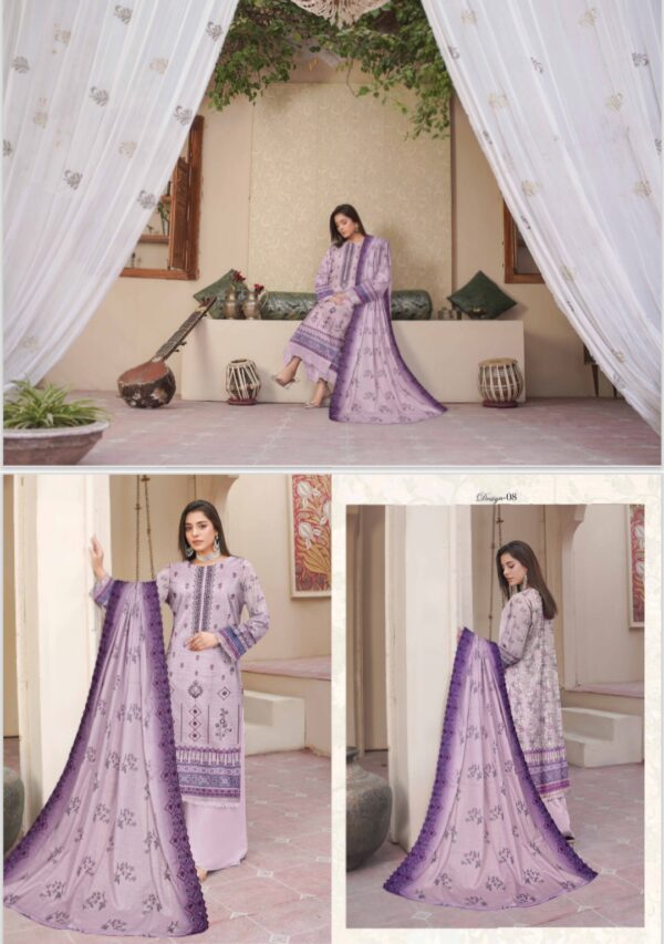 NOOR-E-NISWAN VOL#52 PREMIUM LAWN COLLECTION UNSTITICH 3PC SUIT NEW COLLECTION 2025 - Image 4