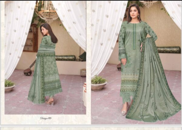 NOOR-E-NISWAN VOL#52 PREMIUM LAWN COLLECTION UNSTITICH 3PC SUIT NEW COLLECTION 2025 - Image 7
