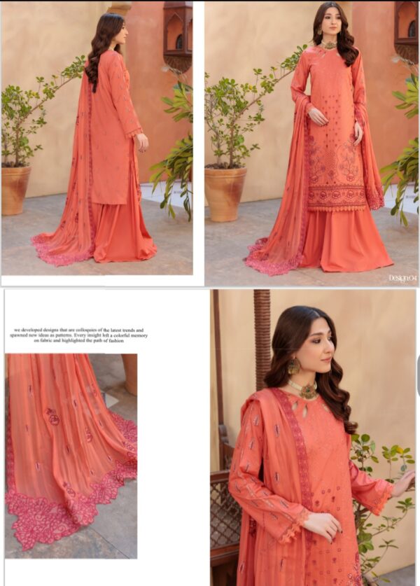 PALWASHA BY AREEBA ARTS VOL# 25 MANN MAYAL UNSTITICHED 3PC SUIT COLLECTION 2025 - Image 6