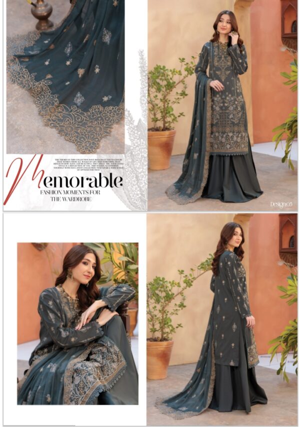 PALWASHA BY AREEBA ARTS VOL# 25 MANN MAYAL UNSTITICHED 3PC SUIT COLLECTION 2025 - Image 8