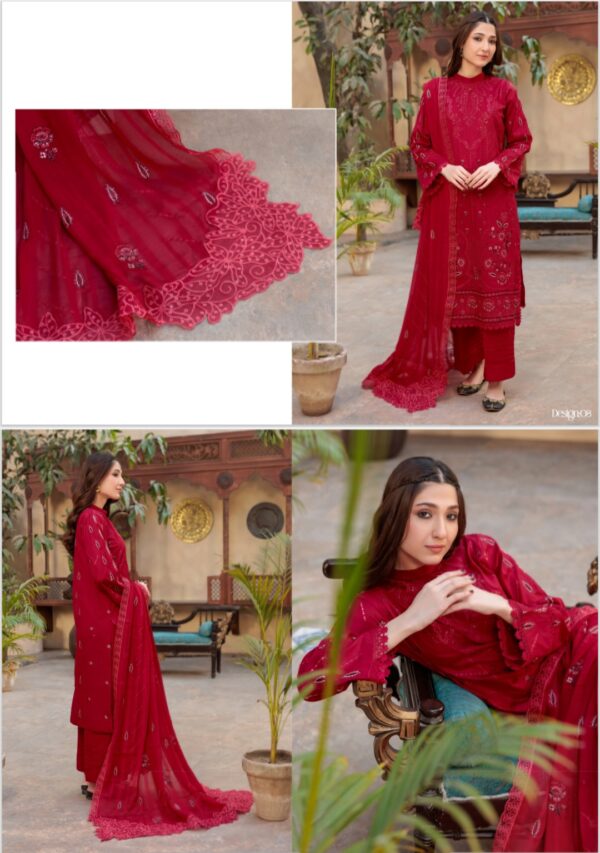 PALWASHA BY AREEBA ARTS VOL# 25 MANN MAYAL UNSTITICHED 3PC SUIT COLLECTION 2025 - Image 5