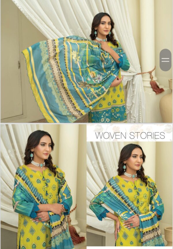 SIGNATURE BY PALWASHA AREEB ARTS VOL # 11 UNSTITCHED 3PC LAWN SUIT NEW COLLECTION 2025 - Image 11