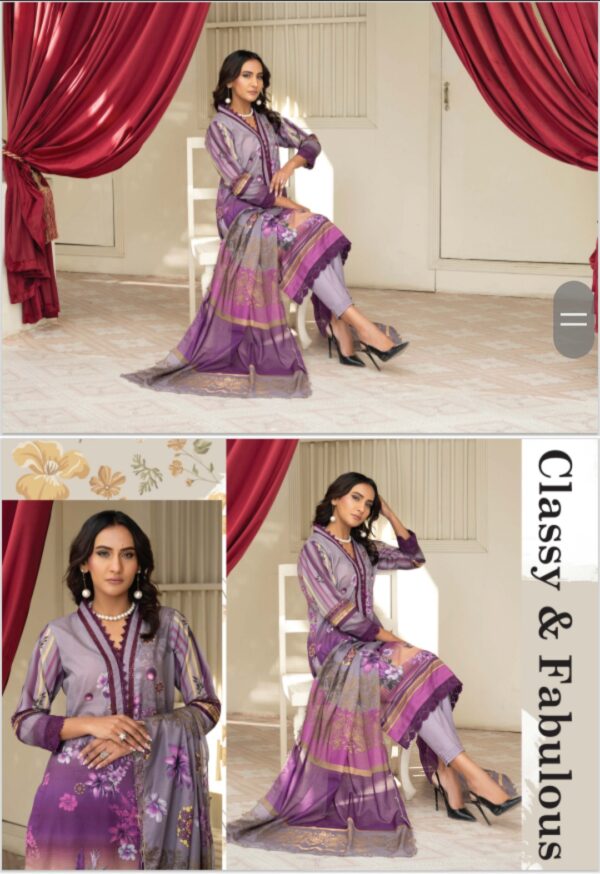 SIGNATURE BY PALWASHA AREEB ARTS VOL # 11 UNSTITCHED 3PC LAWN SUIT NEW COLLECTION 2025 - Image 8