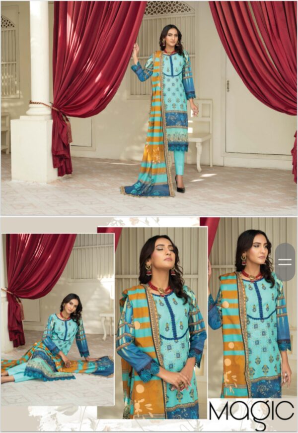 SIGNATURE BY PALWASHA AREEB ARTS VOL # 11 UNSTITCHED 3PC LAWN SUIT NEW COLLECTION 2025 - Image 2