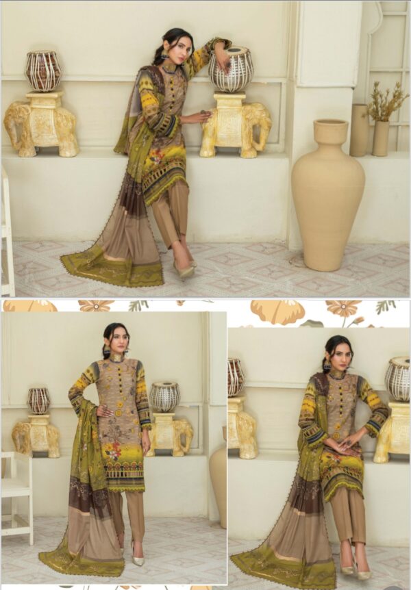 SIGNATURE BY PALWASHA AREEB ARTS VOL # 11 UNSTITCHED 3PC LAWN SUIT NEW COLLECTION 2025 - Image 12